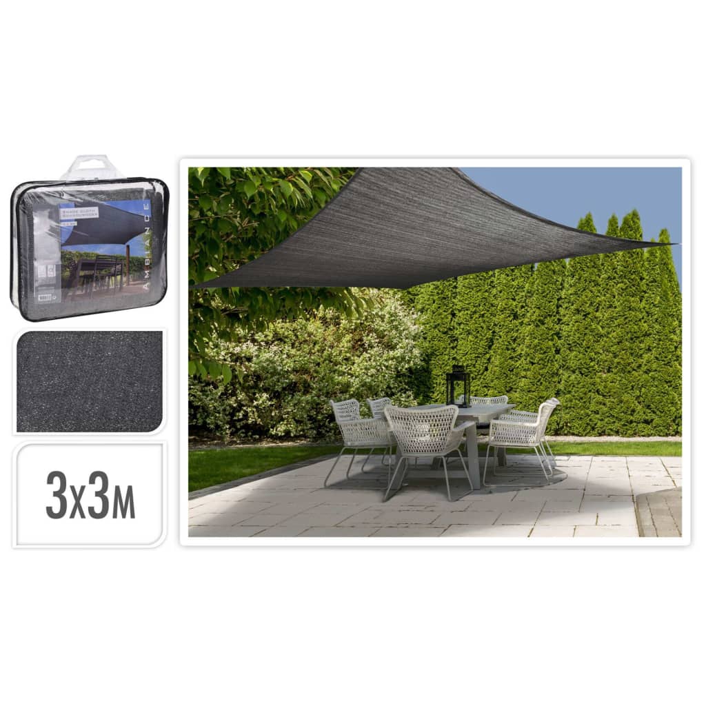 Progarden de tono de progarden de tela cuadrado 3x3 m gris oscuro