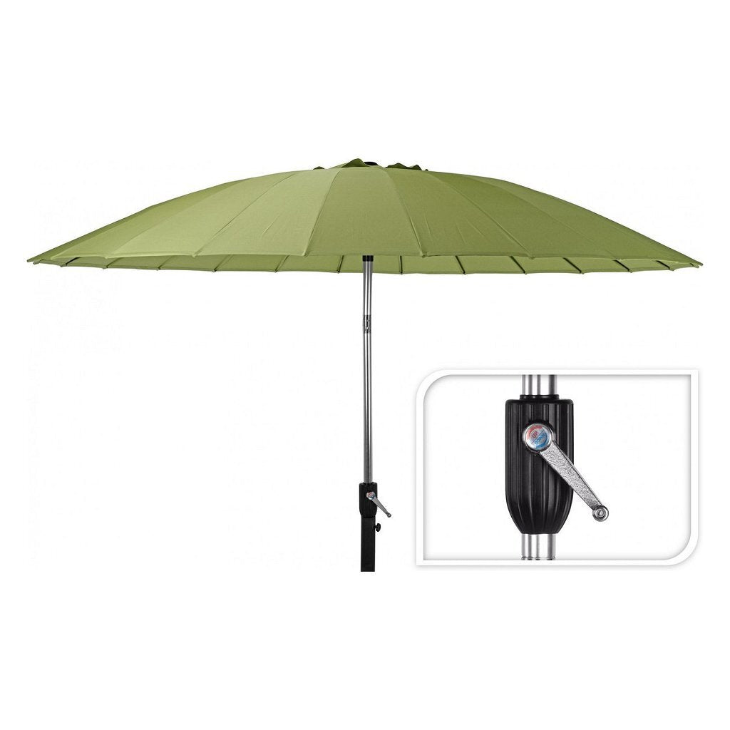 Parasol Shanghai di base con meccanismo di svolta 270 cm verde