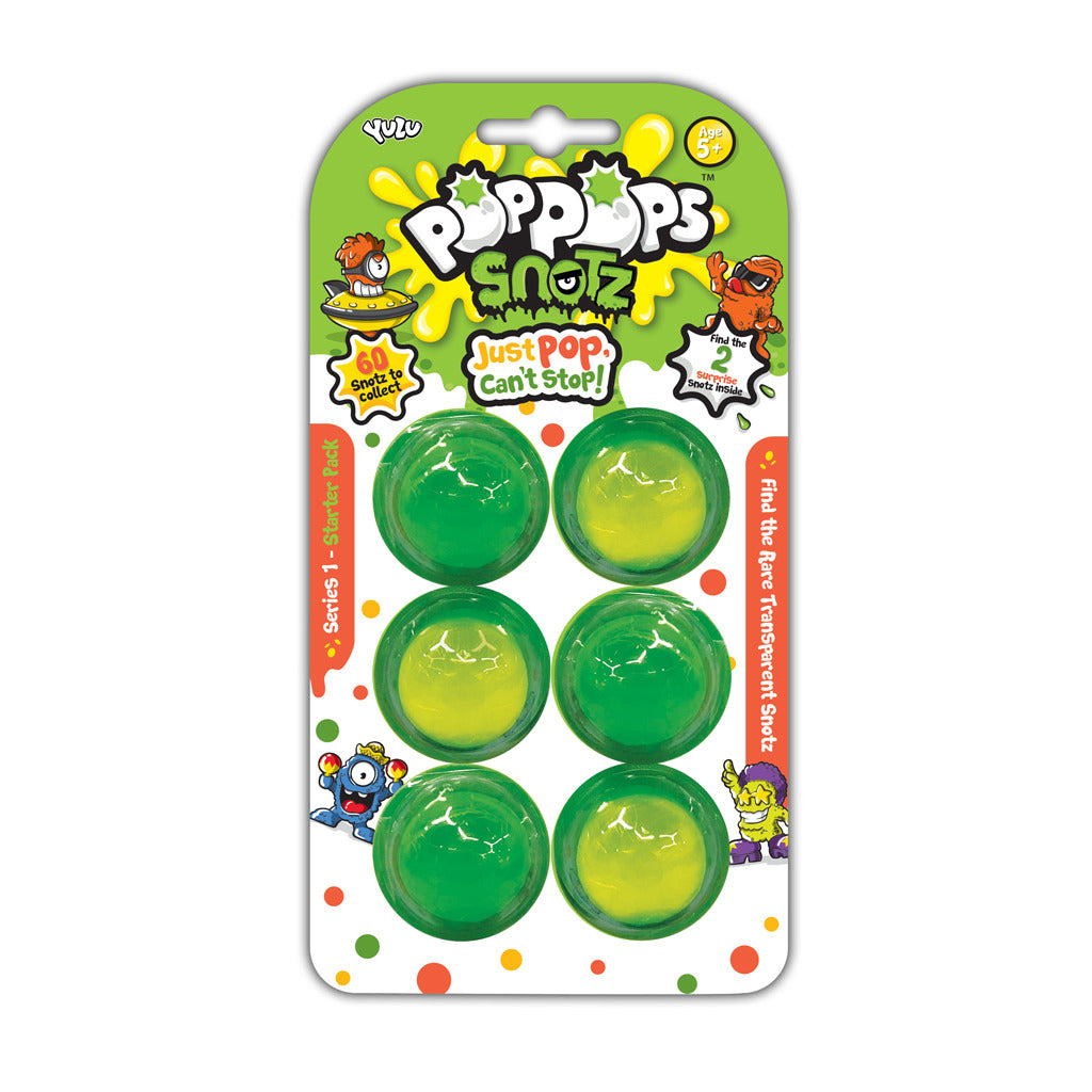 Yulu Yulu PopPops Snotz Series 1 Starter Set 6 Stuks