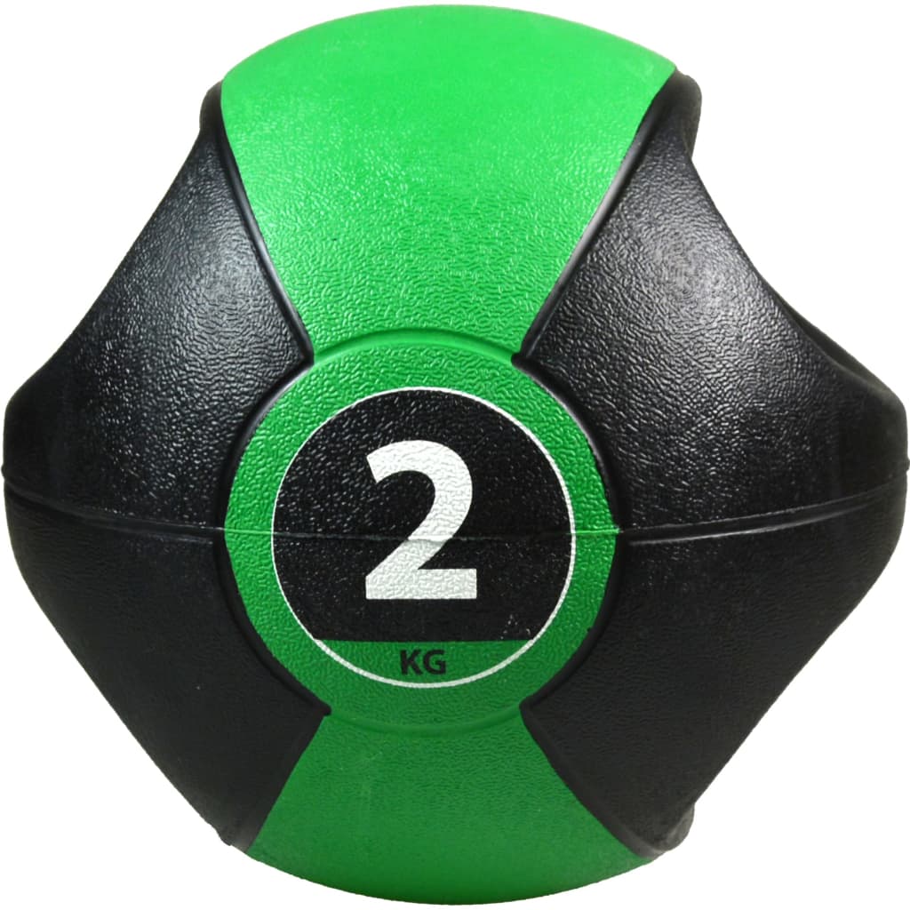 Pure2Improve Pure2 Improve Medicine Ball avec poignées de 2 kg verte