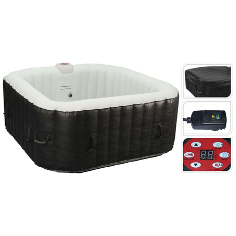 XQ Max XQ Max Hottub opblaasbaar 145x145x65 cm zwart en wit