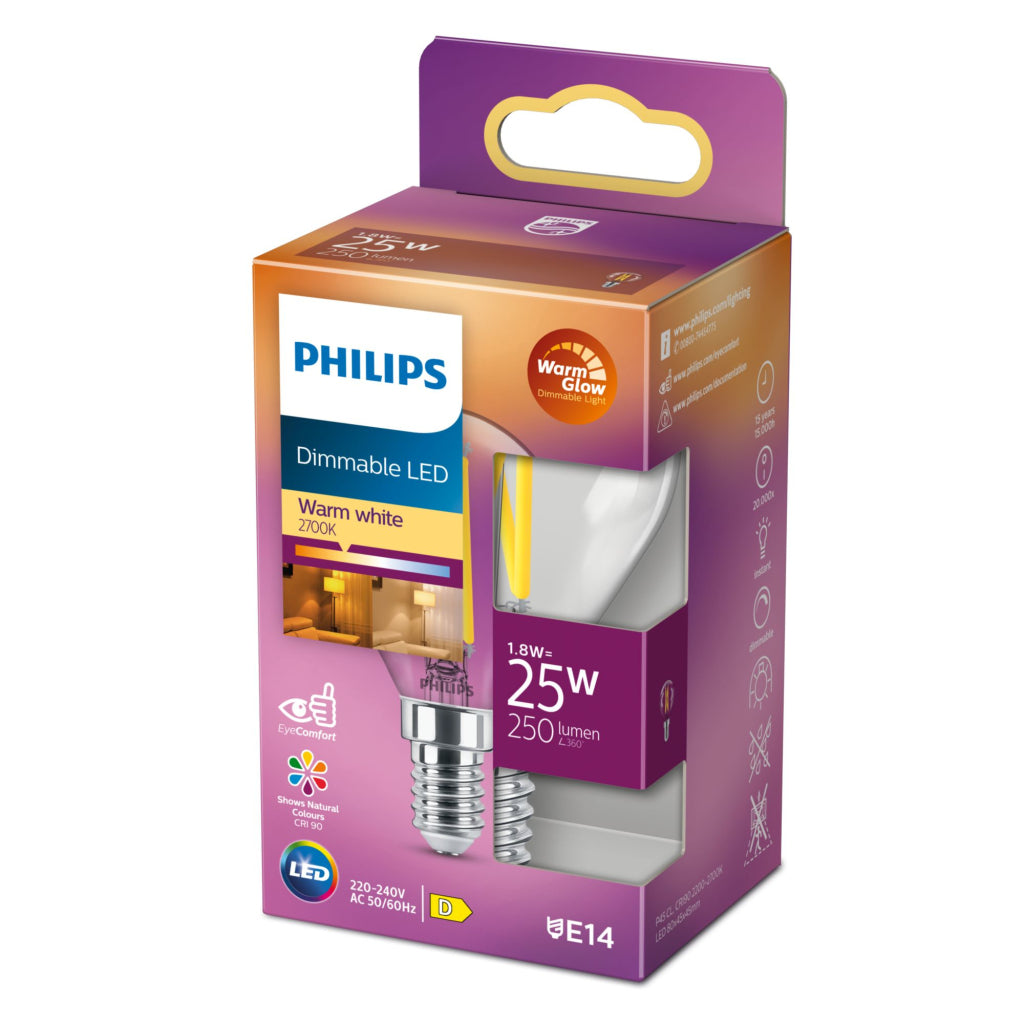 Philips LED Classic 25W P45 E14 CL WGD90 SRT4 -belysning