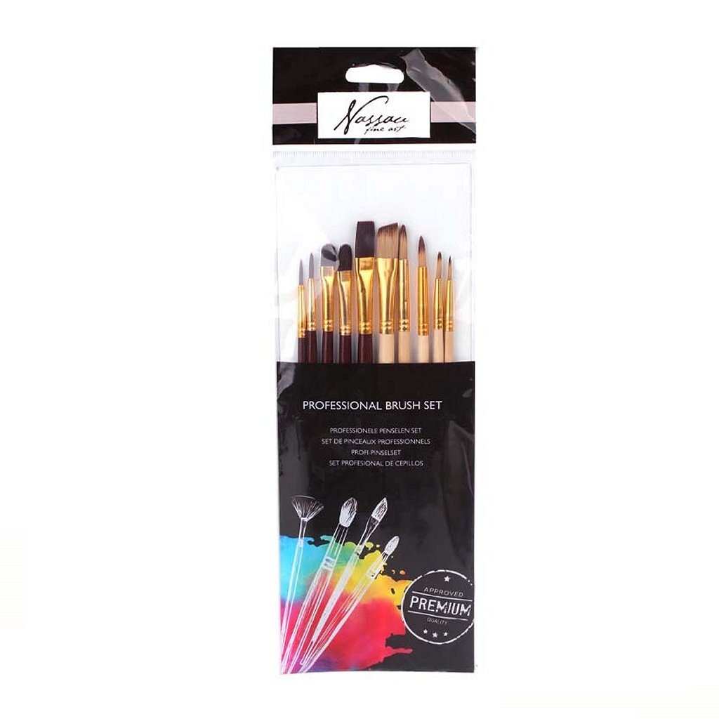 Nassau Professional brushes 10 pieces