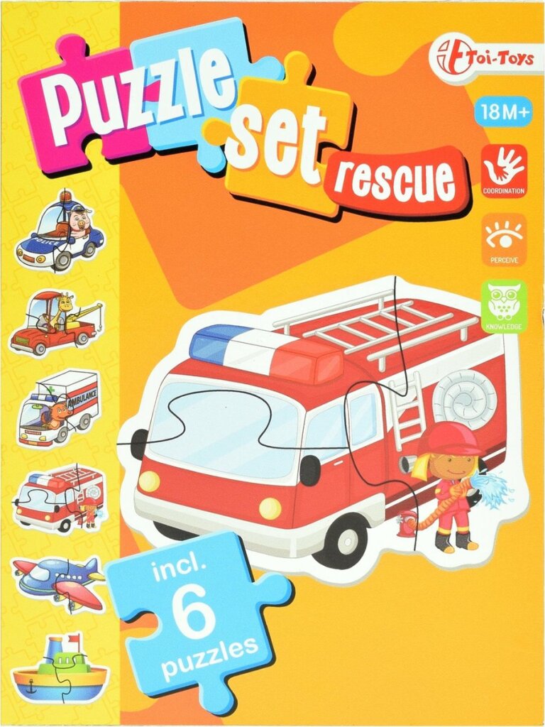 Toi-toys toi-Spillsaachen spillt Puzzle Set Noutdate Servicorior Karton 15 Stécker