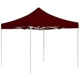 Vidaxl PartyTent Profesionalno zložljivo 3x3 M Aluminijasta vina Rood