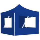 Vidaxl PartyTent plegable con paredes de 3x3 m de aluminio azul