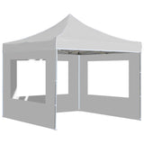 Vidaxl PartyTent pliable avec des murs 3x3 m en aluminium blanc