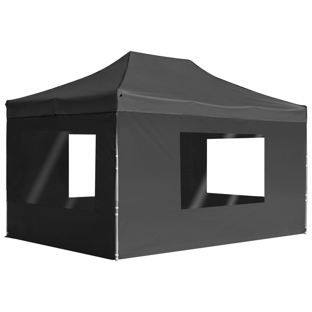 Vidaxl PartyTent Foldible z ścianami 4,5x3 M antracyt aluminiowy