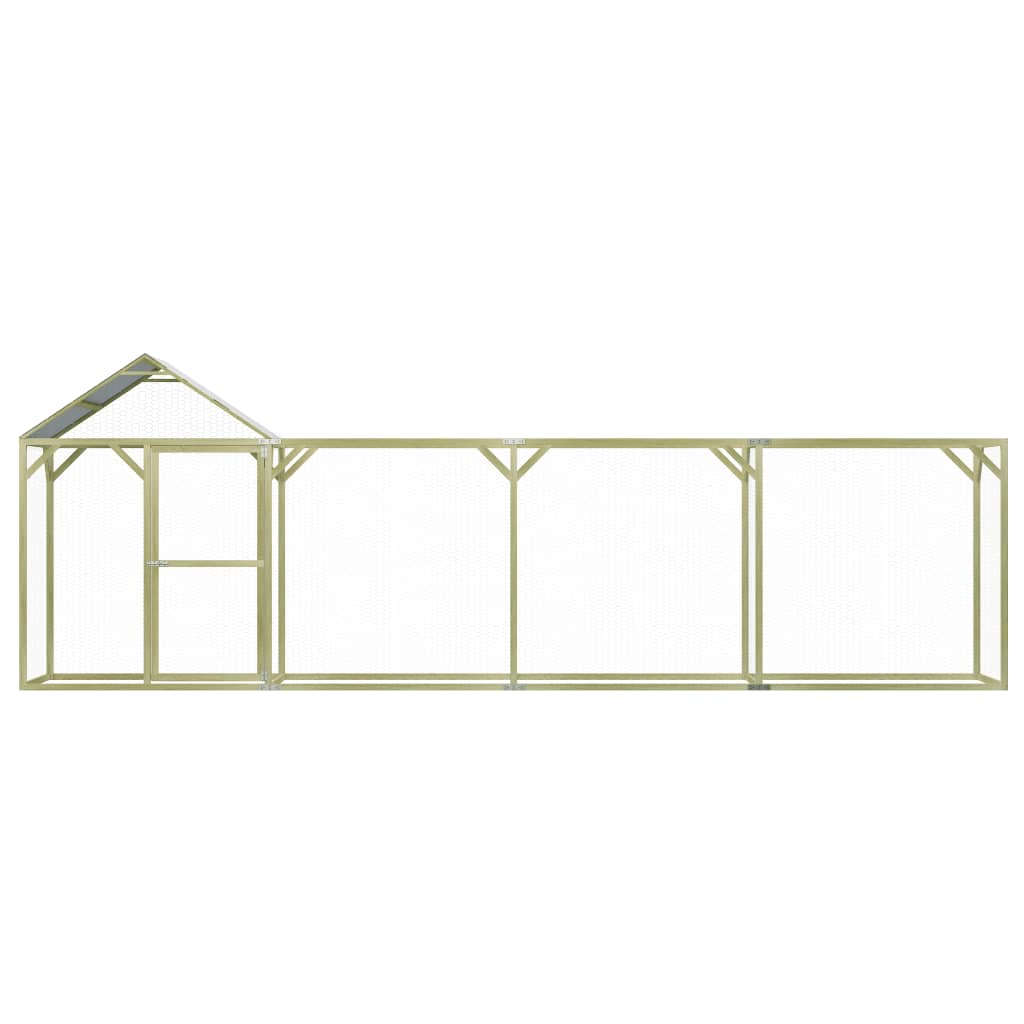 Vidaxl Chicken Coop 6x1.5x2 m de acero