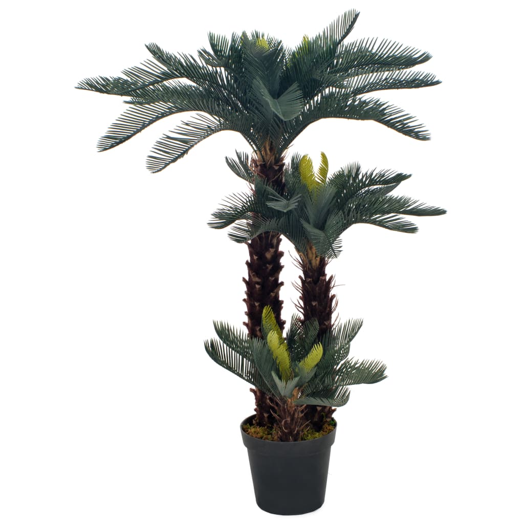 VIDAXL Künstliche Pflanze mit Topf Cycaspalm 125 cm Grün