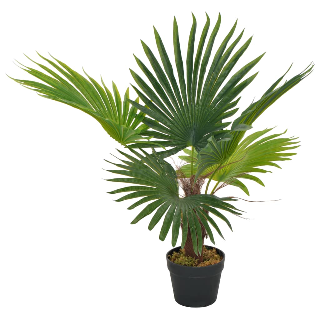 VIDAXL Künstliche Pflanze mit Topf Palm 70 cm Grün