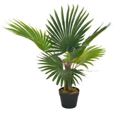 VIDAXL Künstliche Pflanze mit Topf Palm 70 cm Grün