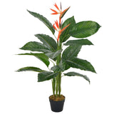 VIDAXL Künstliche Pflanze mit Topf Strelitzia 100 cm Rot