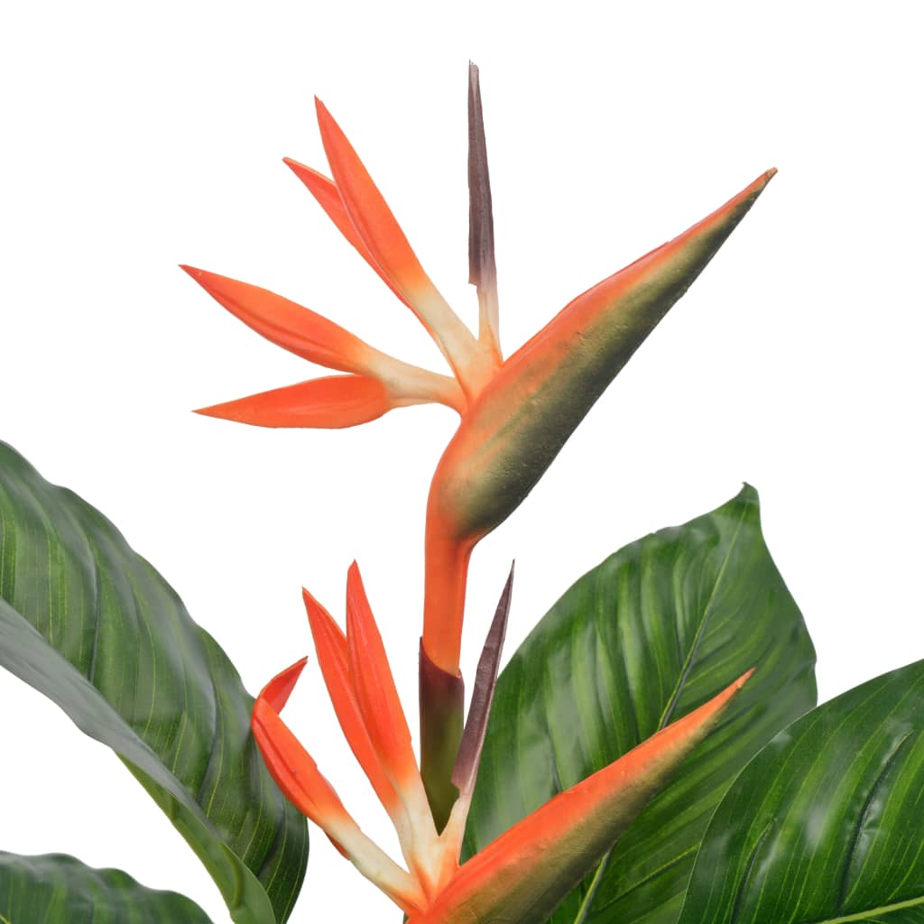 VIDAXL Künstliche Pflanze mit Topf Strelitzia 100 cm Rot