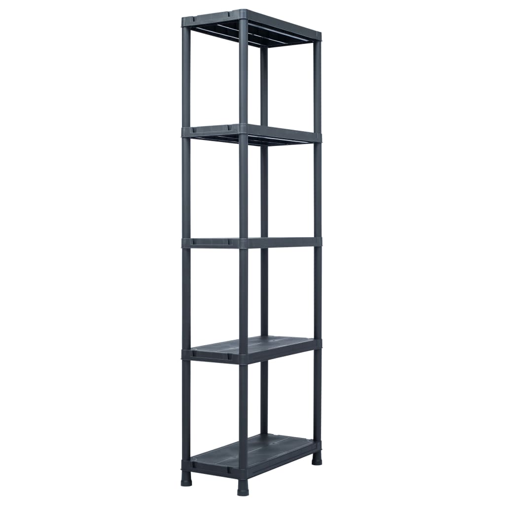 Vidaxl Storage Rack 125 kg 60x30x180 cm de plástico negro