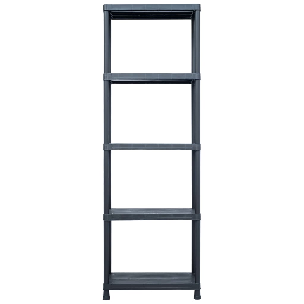 Vidaxl Storage Rack 125 kg 60x30x180 cm de plástico negro