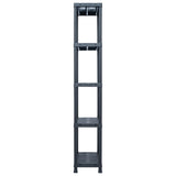 Vidaxl Storage Rack 125 kg 60x30x180 cm de plástico negro