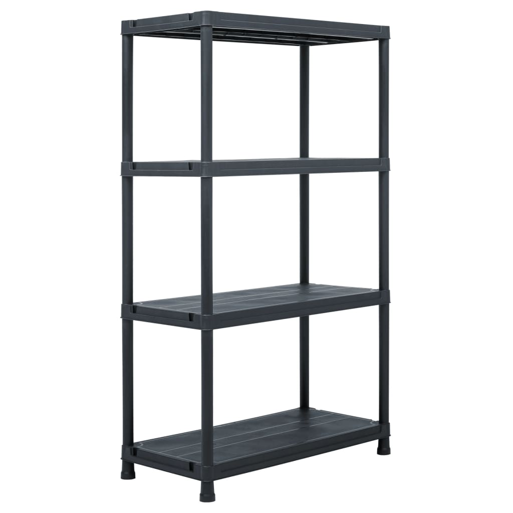 Vidaxl Storage Rack 200 kg 80x40x138 cm plastična črna