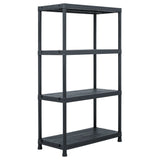 Vidaxl Storage Rack 200 kg 80x40x138 cm plastična črna