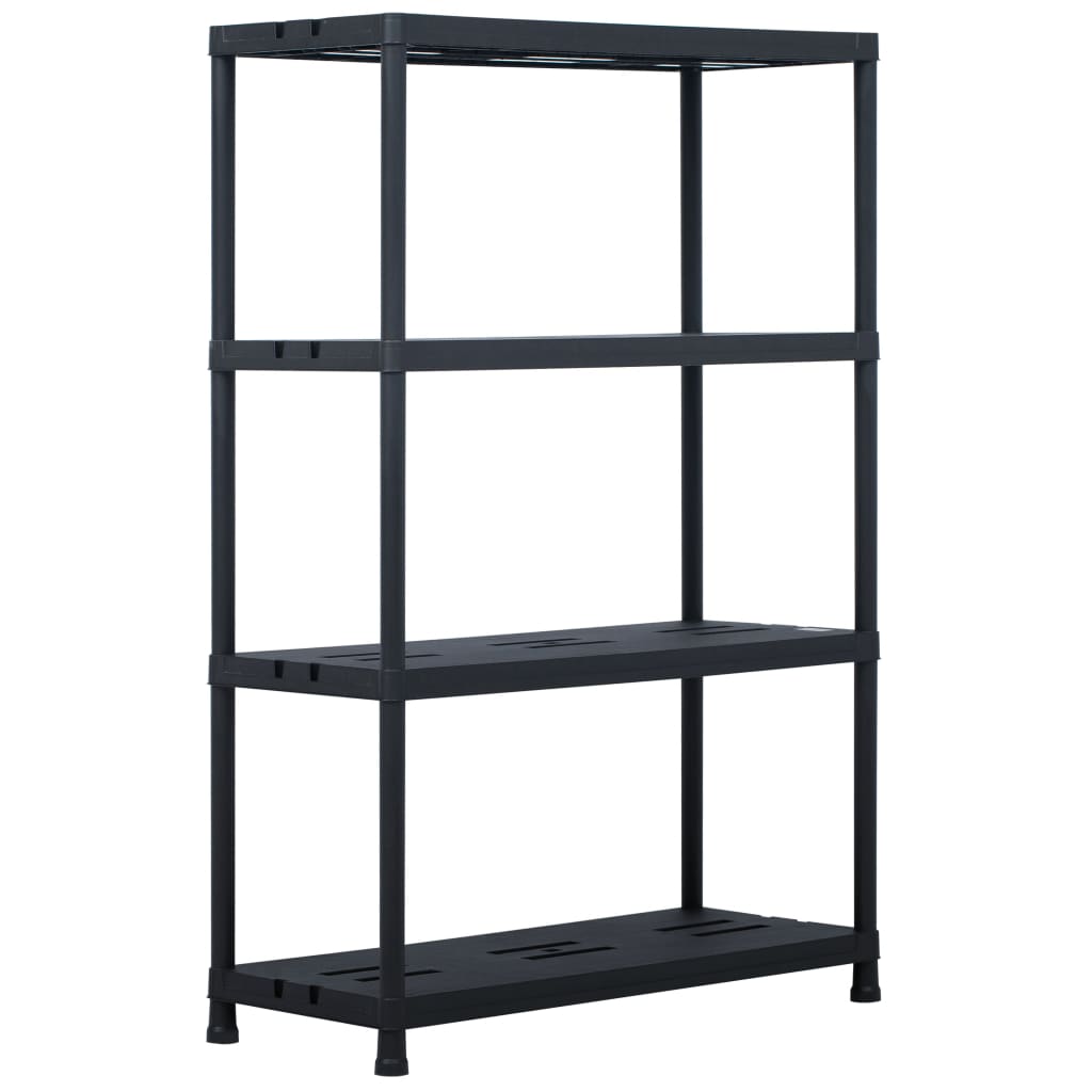 Vidaxl Storage Rack 220 kg 90x40x138 cm de plástico negro