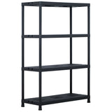 Vidaxl Storage Rack 220 kg 90x40x138 cm de plástico negro