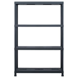 Vidaxl Storage Rack 220 kg 90x40x138 cm de plástico negro