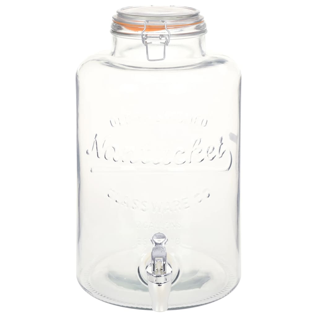 Vidaxl Waasser dispenser xxl mat Tap 8 l Glas transparent