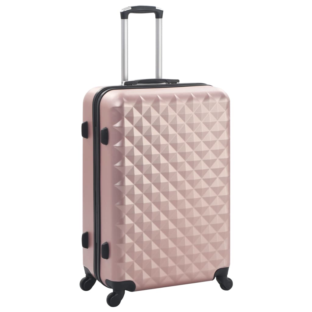 Vidaxl en 3 parties à bagages durs Rosé Gold