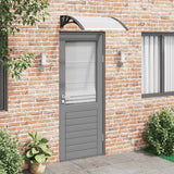 Vidaxl Door Canopy 200x75 cm PC nero e trasparente