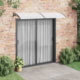 Vidaxl door canopy 240x75 cm PC black and transparent