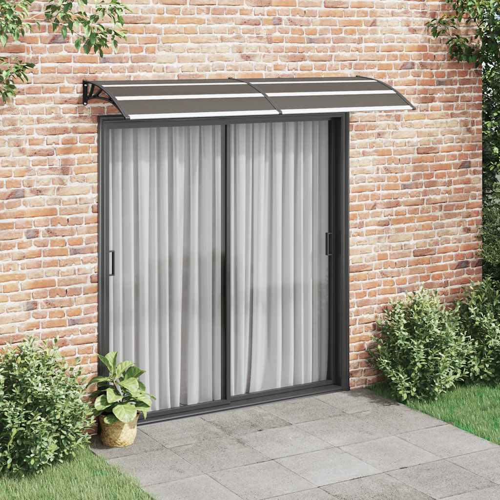 Vidaxl Door auvent 240x75 cm pc noir