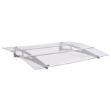 VidaXL Deurluifel 120x90 cm polycarbonaat zilverkleurig en transparant