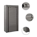 Armoire à chaussures Vidaxl avec couvercle 58x28x106 cm Gray