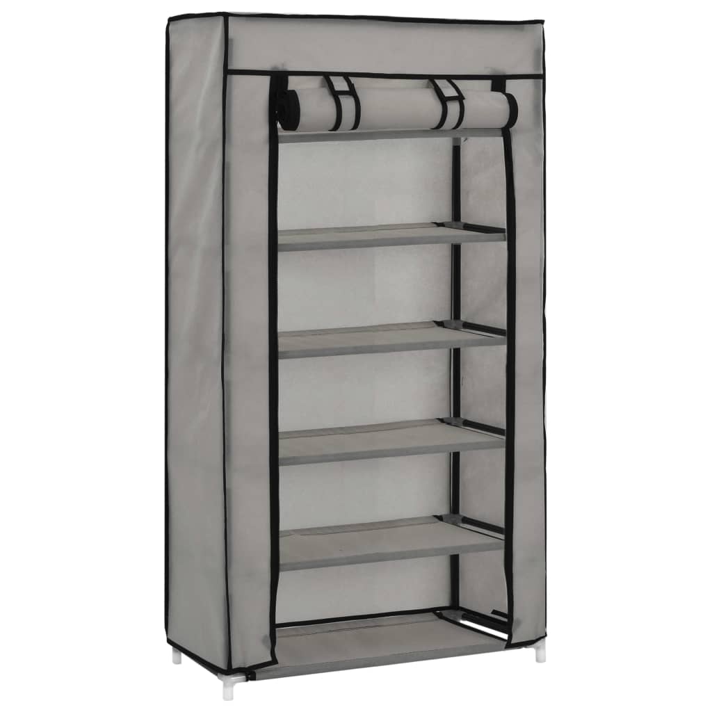 Armoire à chaussures Vidaxl avec couvercle 58x28x106 cm Gray