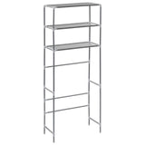 Vidaxl Storage Rack per lavatrice Boven 3 strati 69x28x169 cm argento