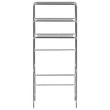 Vidaxl Storage Rack per lavatrice Boven 3 strati 69x28x169 cm argento