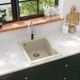 Vidaxl lavabo bol simple de beige de granit