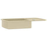 Vidaxl lavabo bol simple de beige de granit