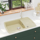 Vidaxl lavabo bol simple de beige de granit