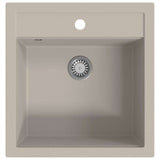 Vidaxl lavabo bol simple de beige de granit