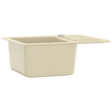 Vidaxl lavabo bol simple de beige de granit