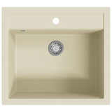 Vidaxl lavabo bol simple de beige de granit