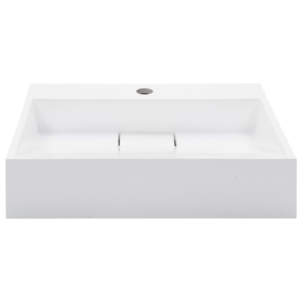 Vidaxl Washbasin 50x38x13 Cm Mineral Marble Marble odlew biały