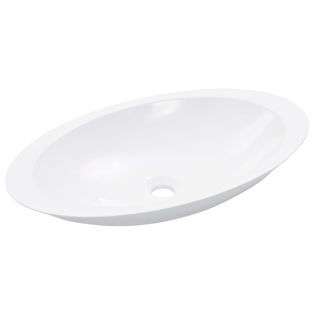 WADAXL WASHBASIN 59,3x35,1x10,7 cm Minerální lití mramor White