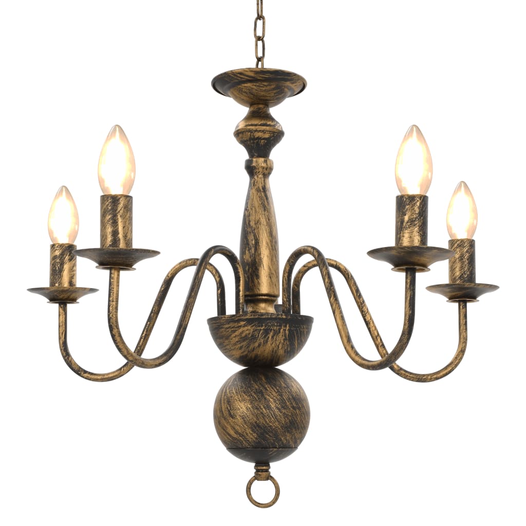 Vidaxl Chandelier 5xe14 Antiques Black