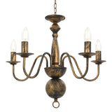 Vidaxl Chandelier 5xe14 Antiques Black