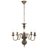 Vidaxl Chandelier 5xe14 Antiques Black