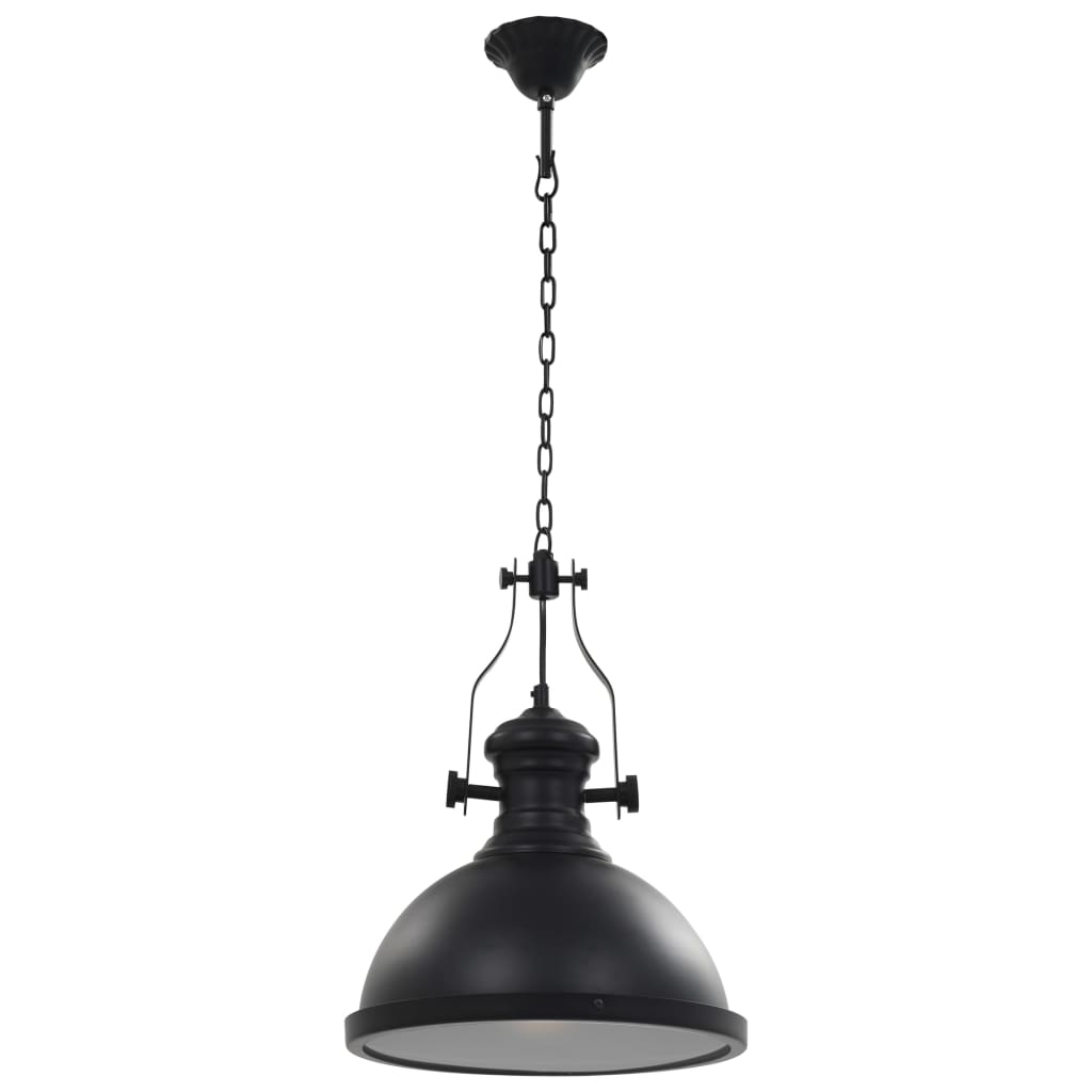 Vidaxl taklampe rundt E27 svart