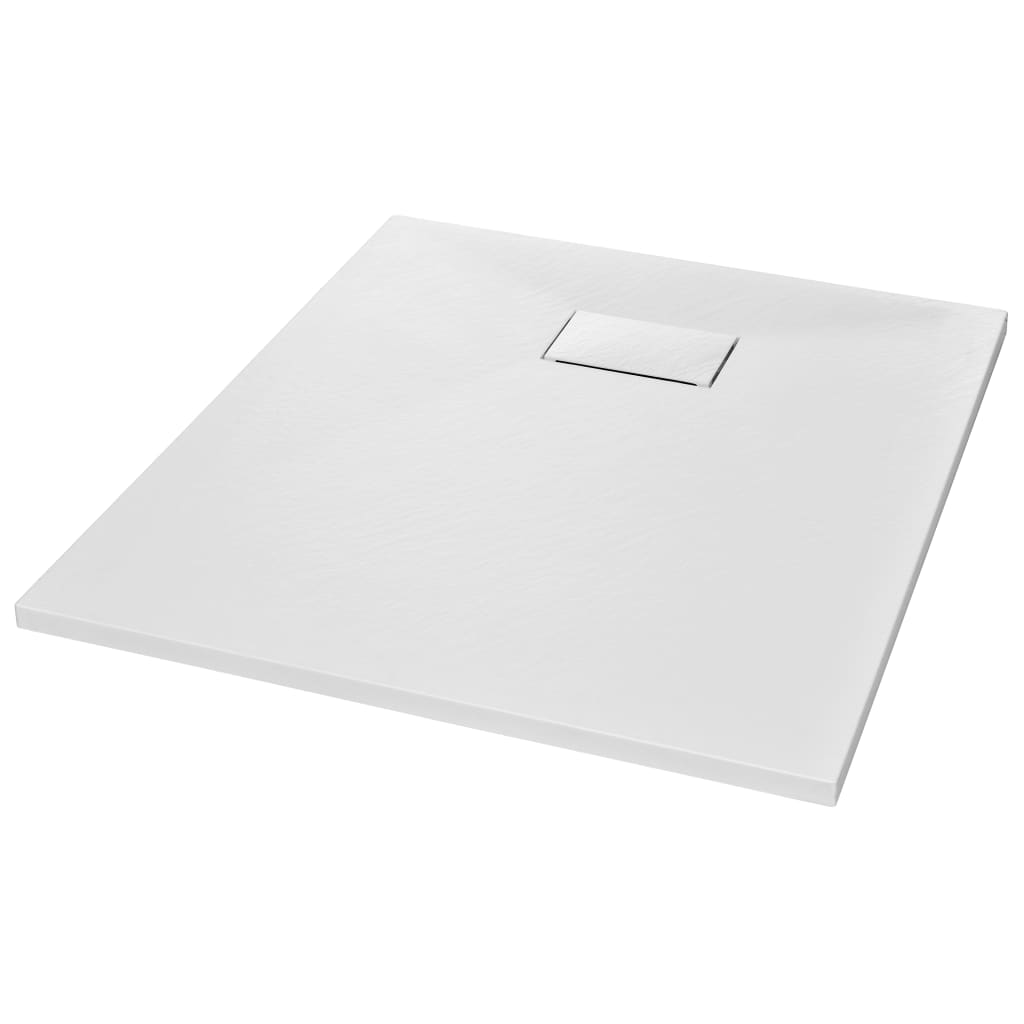 Vidaxl shower tray 90x70 cm SMC white