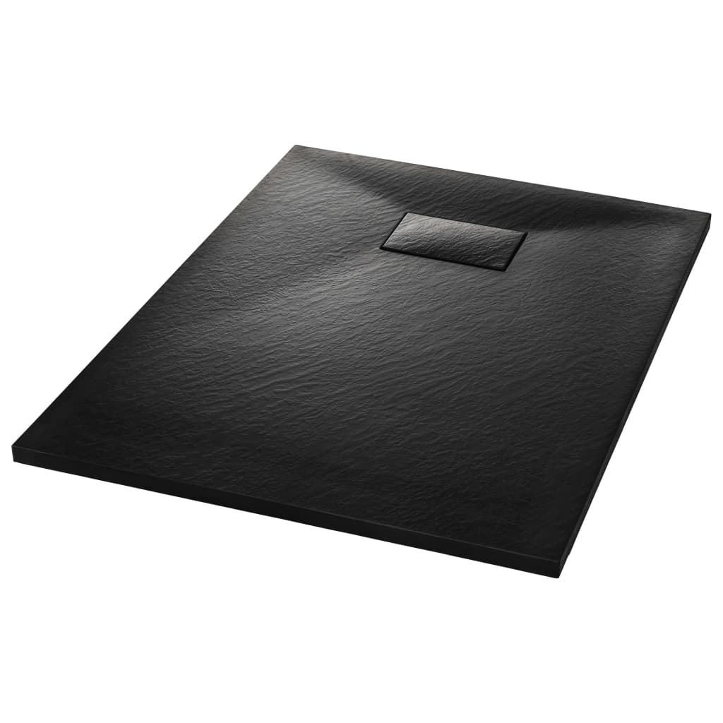 Bac de douche vidaxl 100x70 cm smc noir